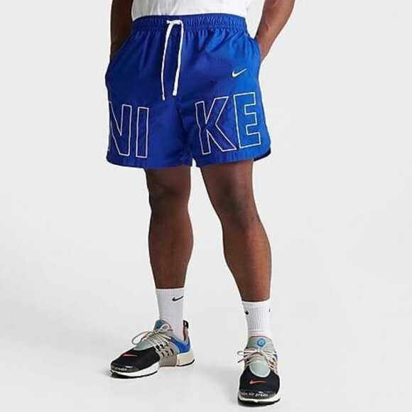 Nike Mens Relaxed fit Drawstring Shorts Size S / 6 Blue Solid - Picture 1 of 1
